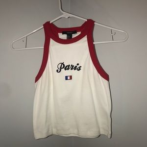 Forever 21 Paris Graphic Crop Top